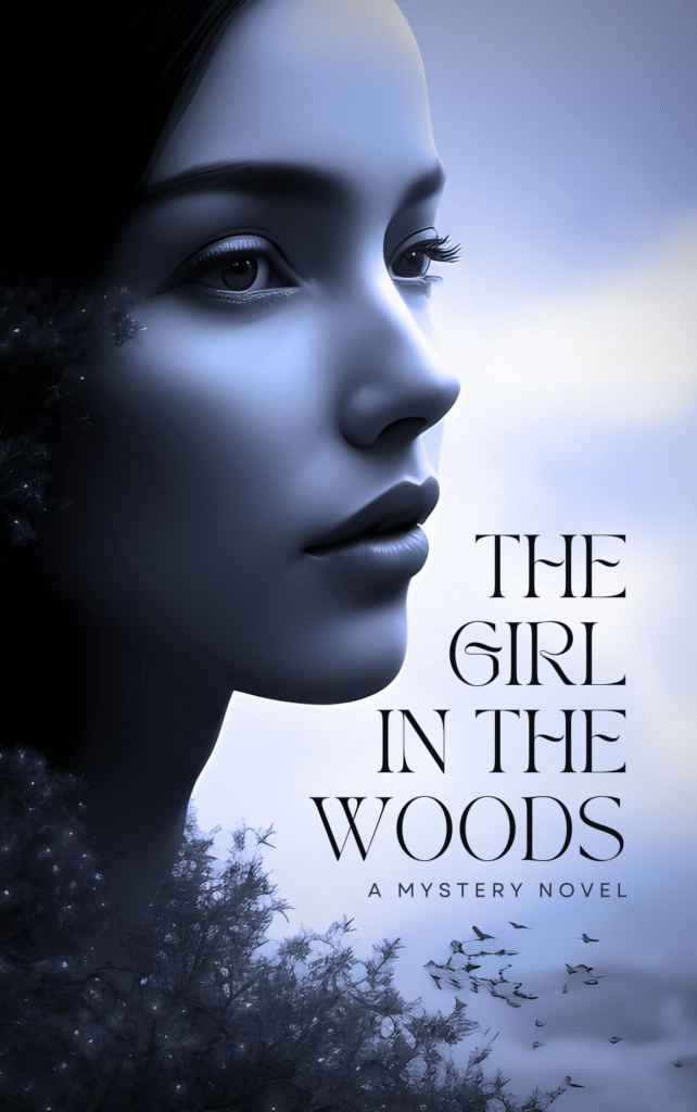 Blue Mystery Girl Woods Novel Book Cover